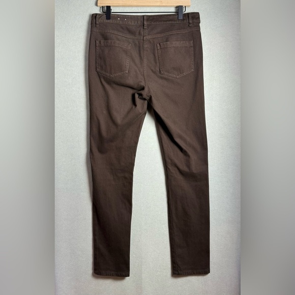 J. McLaughlin Women’s Brown Straight Leg Button Pull On Ankle Pants Size 10 - Picture 6 of 10